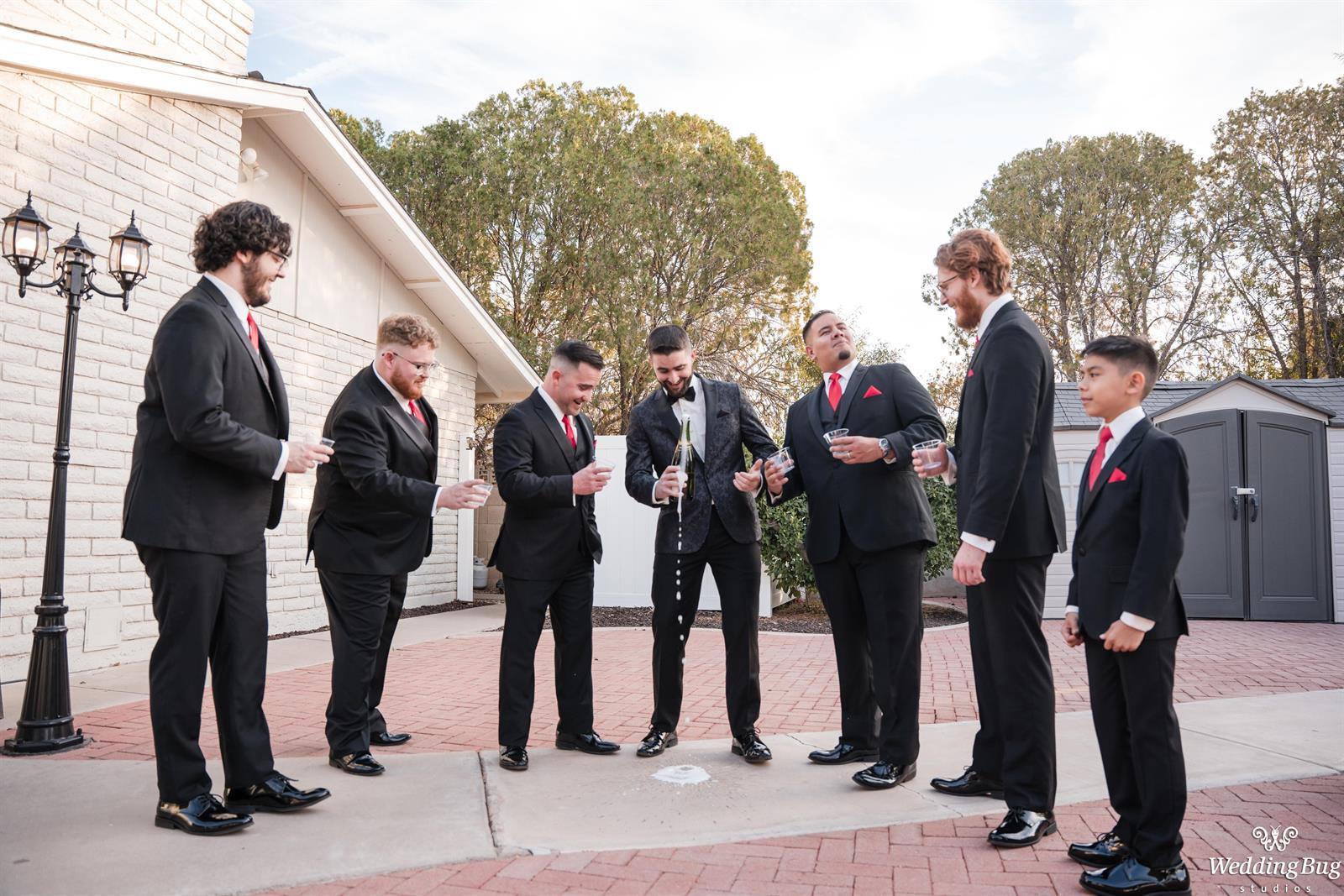 Groom and Groomsmen Prep Photos by Second Photographer